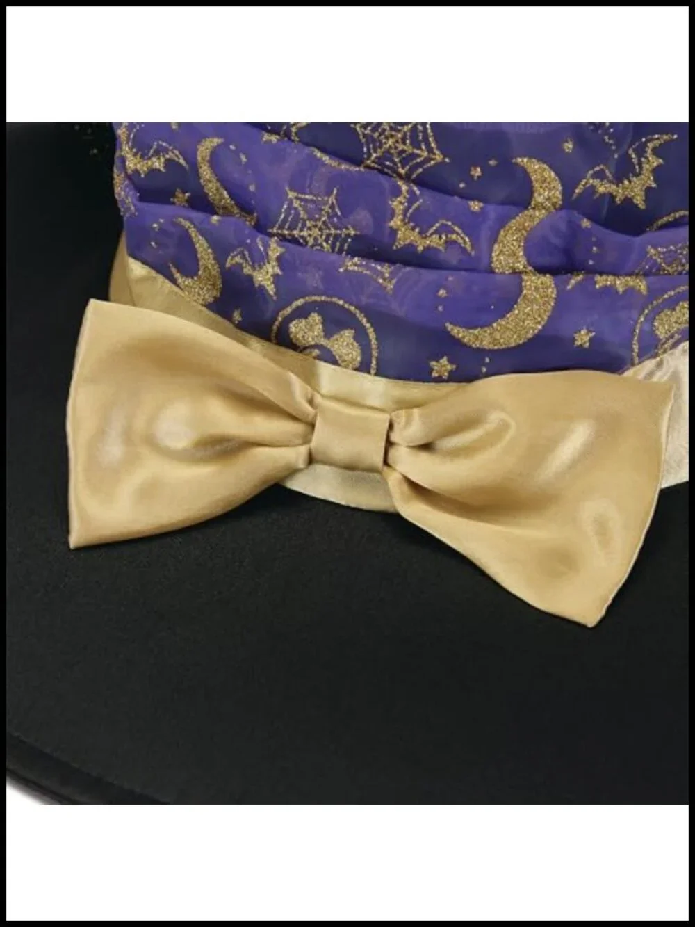 Kids Witch Hat with Minnie Mouse Ears, Wired Brim, Organza Hatband, One Size